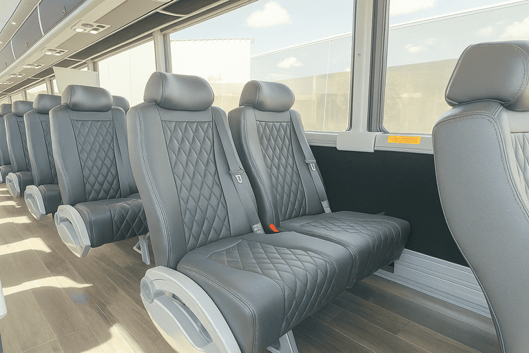 interior of Coach Bus Palm Bay charter bus